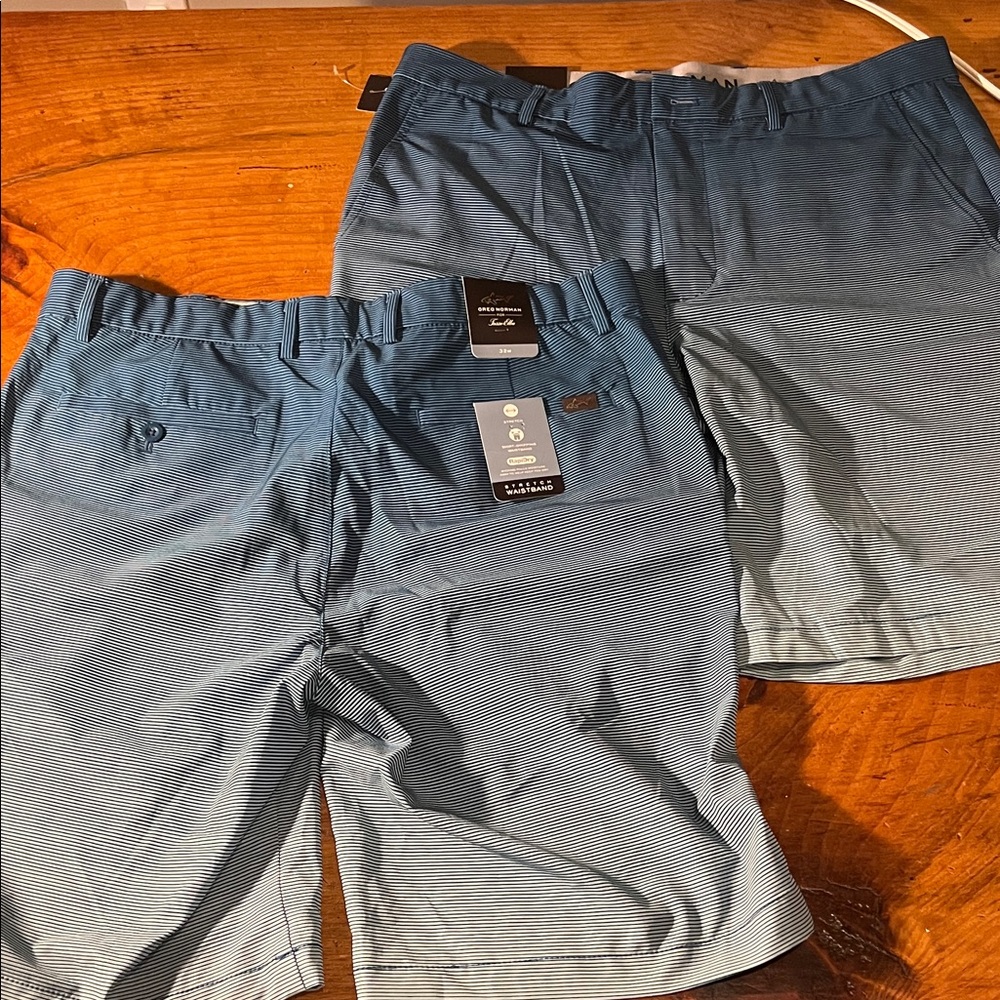 Greg Norman Collection Men's Blue Flat Front Shorts